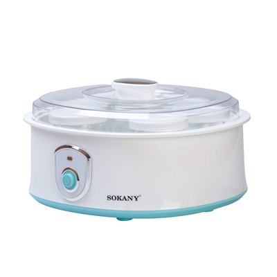 Йогуртниця електрична Sokany Yogurt Maker з баночками і таймером SK2304 фото