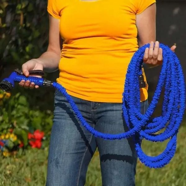 Шланг садовий 120 м для поливу з розпилювачем 7 режимів роботи V-HOSE PRO Синій 2566369748 фото