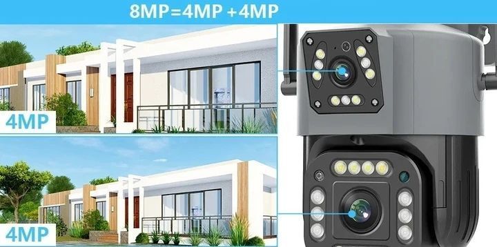 Вулична камера V380 8 Мп 2 об'єктива віддалений перегляд підтримання Wi Fi 2280297168 фото