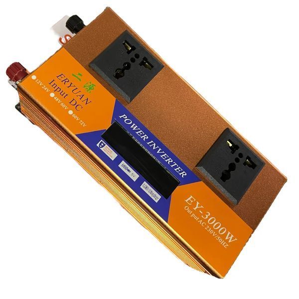Перетворювач SMART з 12V/24V на 220 V ( 3000 W) з LCD-дисплеєм інвертор постійного струму 1760133056 фото