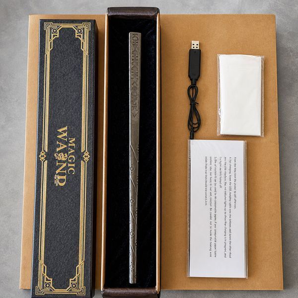 Магічна паличка графит Magic Wand з USB-зарядкою, подарунковий набір чарівна паличка з ефектом вогню для шоу, косплею, фокусів 3036392431 фото