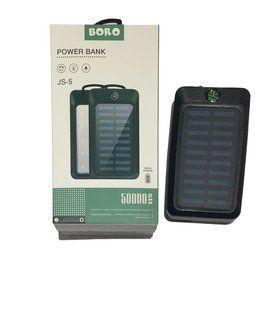 Повербанк із сонячною панеллю (power bank) 50000mAh (2400mAh) Boro JS-5 1741646999 фото