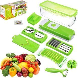 Овочерізка з насадками та контейнером 1.5 л для нарізування Nicer Dicer X3-180 29&times;14&times;12 см 2734253769 фото