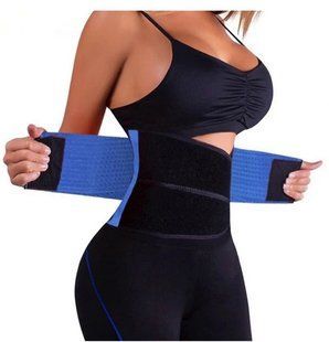 Пояс для схуднення на липучці Hot Shapers Belt Power стягувальний Чорно-синій 2287831710 фото