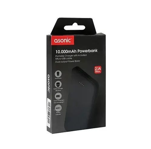 Повербанк Asonic AS-P10 10000 mAh 2*USB Чорний 1723103000 фото