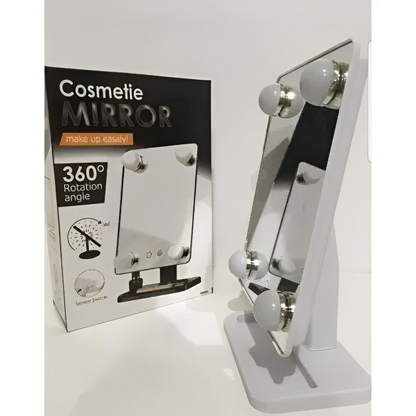 Компактне дзеркало з підсвіткою для макіяжу MCH Cosmetie Mirror 360 Rotation Angel з LED-підсвіткою для дому 1760369532 фото