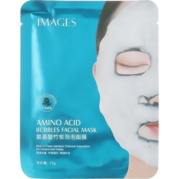 Тканинна киснева маска для обличчя IMAGES Bubbles Amino Acid 25 г 1849420342 фото