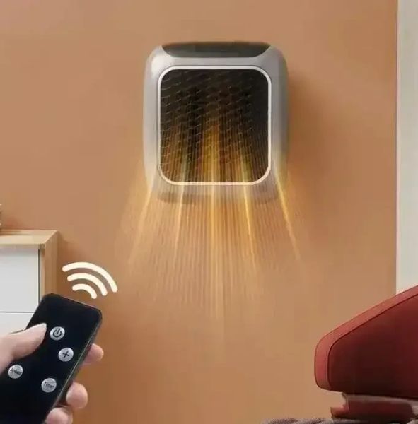 Нагрівач портативний з пультом Heater Turbo 800 Wt Керамічний мініігрівач дуйчик від мережі 2474059014 фото