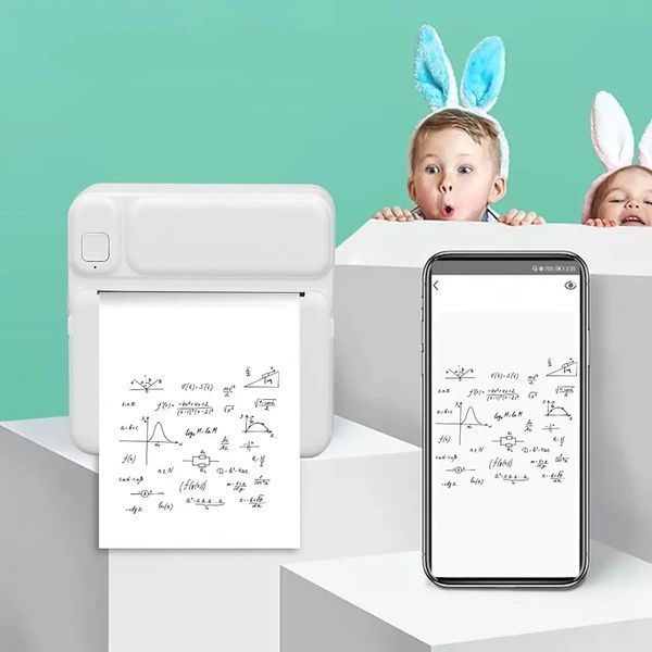 Дитячий портативний термопринтер C19 з Bluetooth і акумулятором принтер миттєвого друку з термопаперою 2677548556 фото