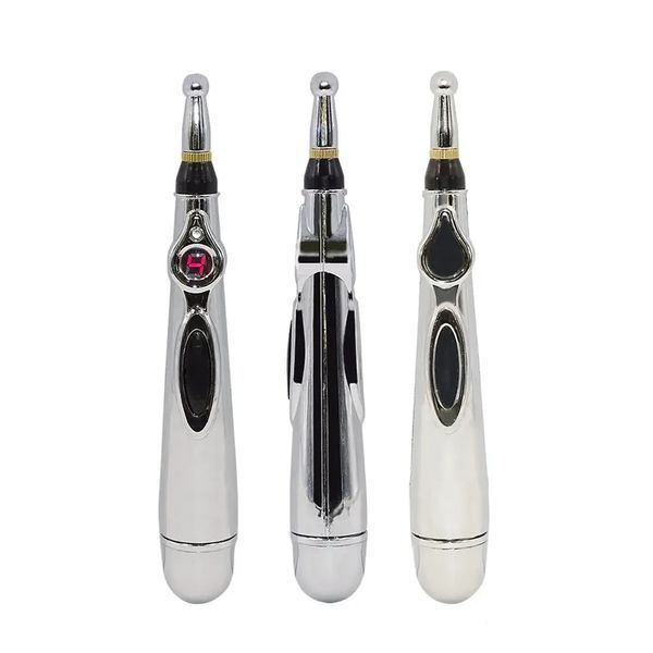 Масажер для тіла електричний ручний (масажна ручка) 3в1 Massager Pen W-912 на батарейках Сріблястий 1824385751 фото