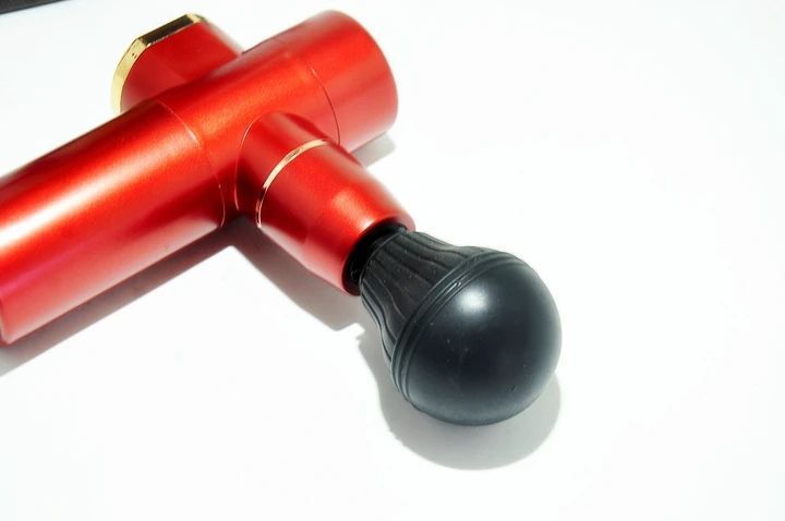 Портативний ручний масажер пістолет для тіла Fascial Gun Mini Red 2303685141 фото
