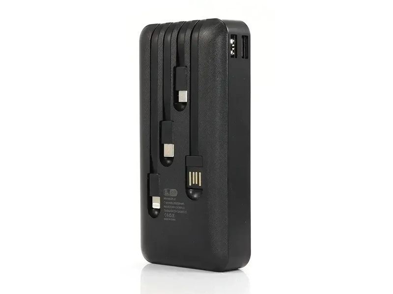 Power Bank з електронним екраном із набором кабелів KP KP-27 20000 mAh Зовнішній акумулятор для заряджання 2955705239 фото