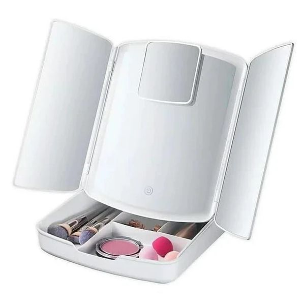 Настільне дзеркало для макіяжу Large LED Mirror "My Foldaway Lighted Makeup Mirror" 1760389341 фото