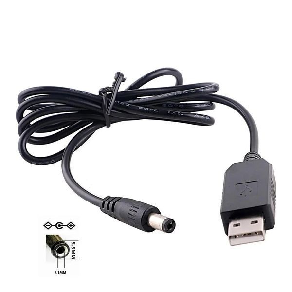 Кабель usb dc 12 v, usb дріт для під'єднання роутера до повербанка, DC 5.5x2.1 мм 1773751559 фото