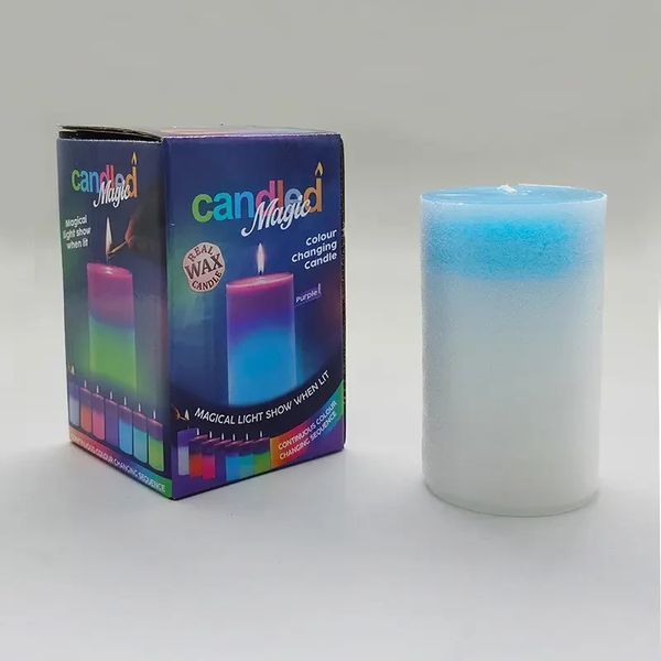 Декоративна воскова свічка з ефектом полум'я і LED-підсвіткою Candles magic 7 кольорів RGB 1964981443 фото