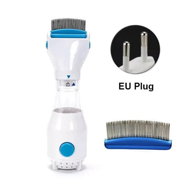 Гребінець електричний для видалення вошей і бліх V-Comb Licetec з витяжкою електро гребінь від паразитів білий 2580636735 фото