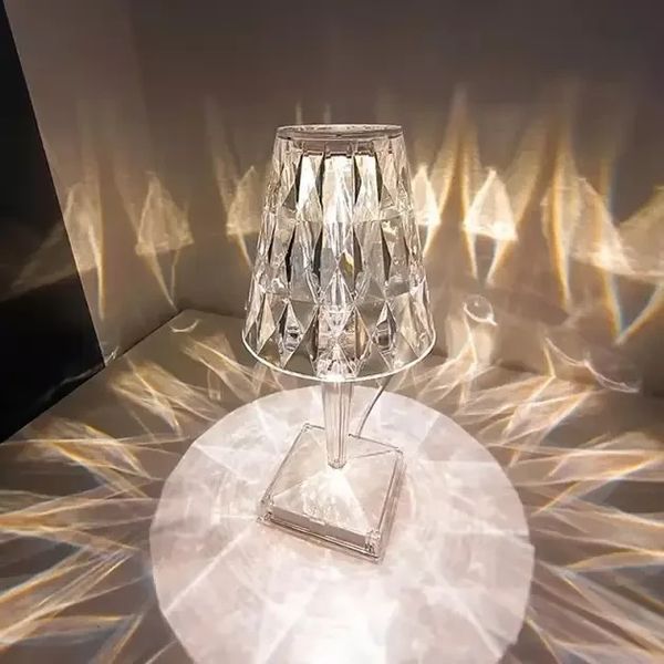Декоративний LED світильник нічник Diamond light Діамант світлодіодний кришталевий на акумуляторі USB 2380312740 фото