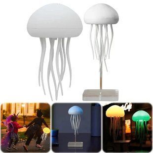 Нічник LED-лампа Медуза з USB NTL-5B з рухами та кольоропередаванням RGB Білий 2529846380 фото