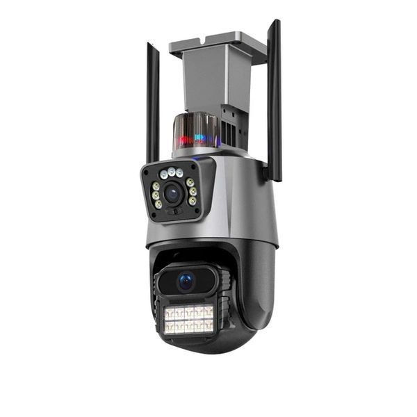 Вулична охоронна поворотна WIFI камера Dual Lens Zoom 8MP сирена, зум, iCSee віддаленим доступом онлайн 2013892415 фото
