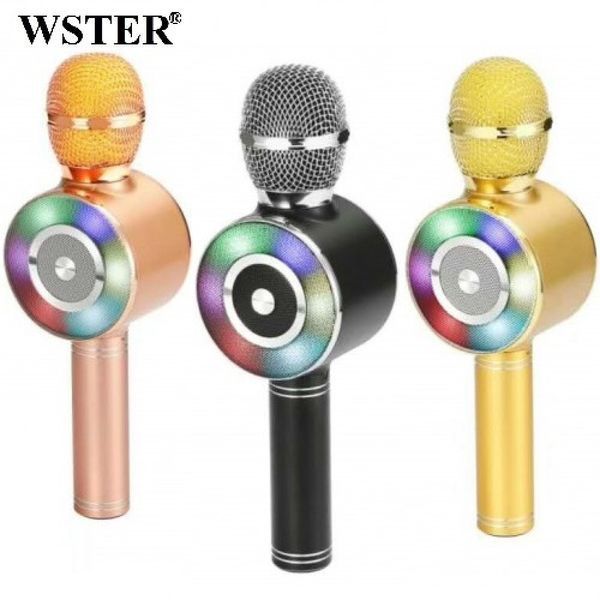 Караоке-мікрофон Wster WS-669 бездротовий мікрофон із вбудованим динаміком (USB, microSD, AUX, Bluetooth) 1287439182 фото