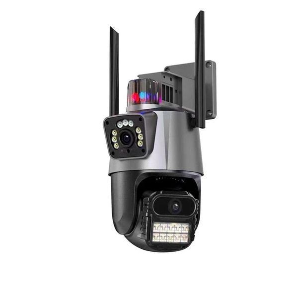 Вулична охоронна поворотна WIFI камера Dual Lens Zoom 8MP сирена, зум, iCSee віддаленим доступом онлайн 2013892415 фото