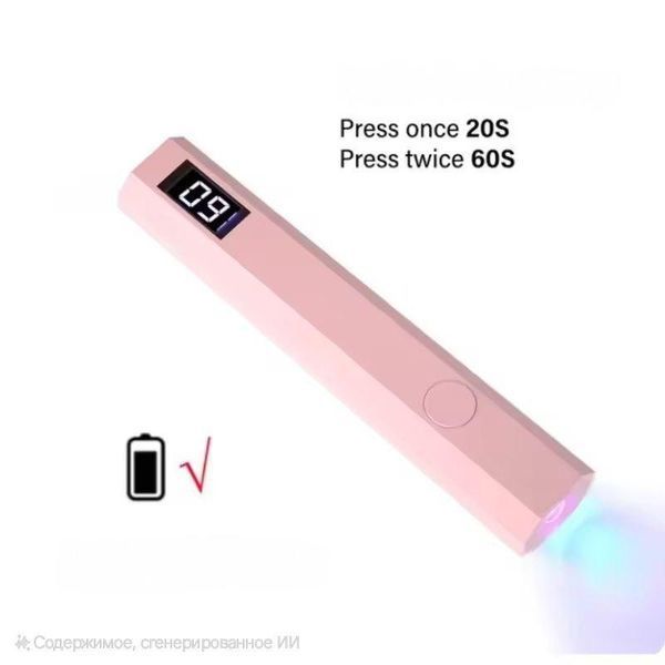 Ультрафіолетова світлодіодна лампа для нігтів USB AND 1-44 Рожевий 2543933205 фото