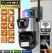Вулична охоронна поворотна WIFI камера Dual Lens Zoom 8MP сирена, зум, iCSee віддаленим доступом онлайн 2013892415 фото 1