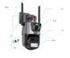 Вулична охоронна поворотна WIFI камера Dual Lens Zoom 8MP сирена, зум, iCSee віддаленим доступом онлайн 2013892415 фото 7