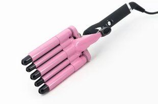 Плойка на п'ять хвиль Hair Curler з керамічним покриттям KR-8832 Рожевий 2474607318 фото