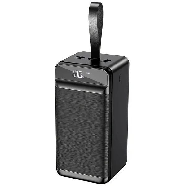 Портативний зарядний пристрій Power Bank з ліхтариком King Power PD-80 80000 mAh 3USB Type-C Lightning Чорний 3026398379 фото