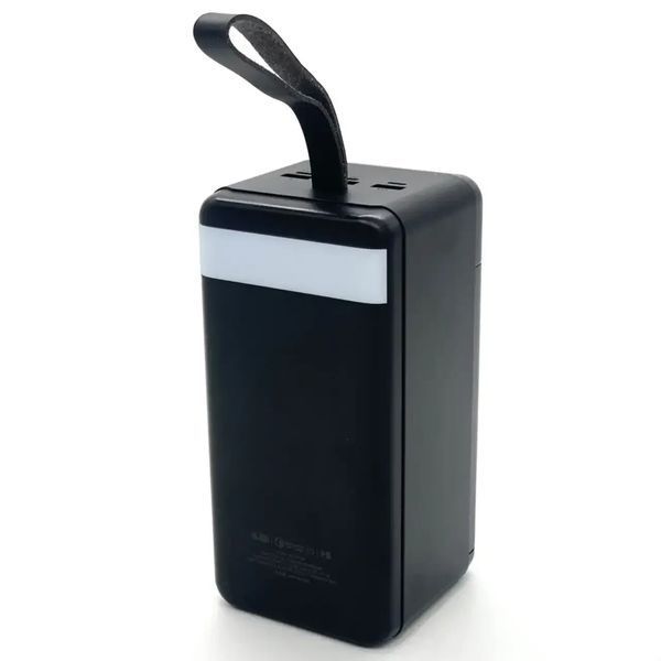 Портативний зарядний пристрій Power Bank з ліхтариком King Power PD-80 80000 mAh 3USB Type-C Lightning Чорний 3026398379 фото