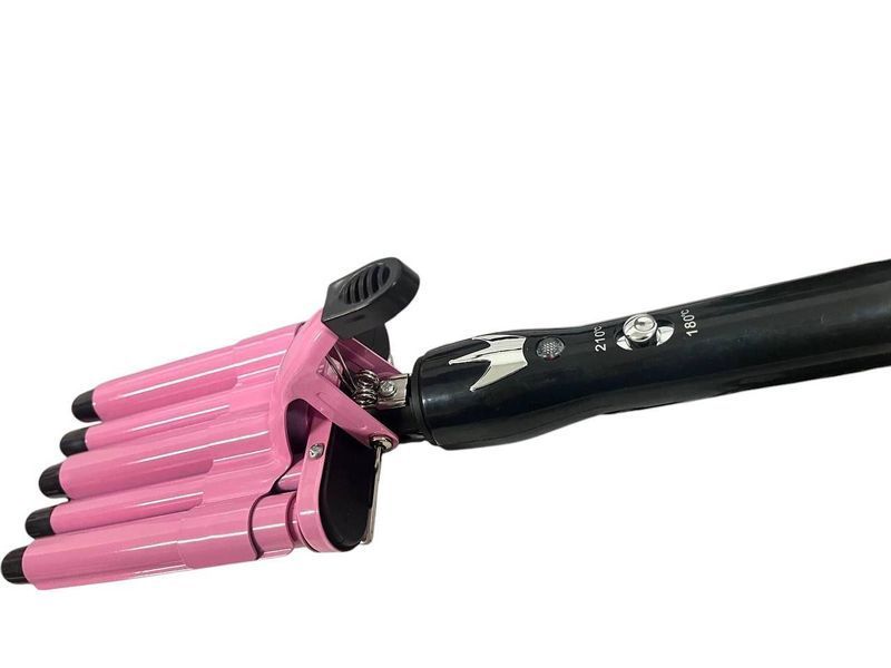 Плойка на п'ять хвиль Hair Curler з керамічним покриттям KR-8832 Рожевий 2474607318 фото