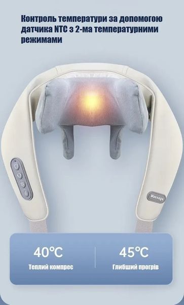 Масажер електричний із підігрівом для спини/шиї/тіла Massager NEW 2105456455 фото