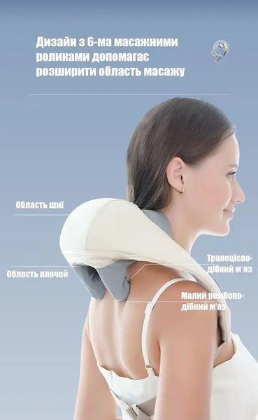 Масажер електричний із підігрівом для спини/шиї/тіла Massager NEW 2105456455 фото