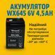 Акумулятор олив'яно-кислотний WX 645 6 V 4.5 Ah герметичний (VRLA) 2856723030 фото 1