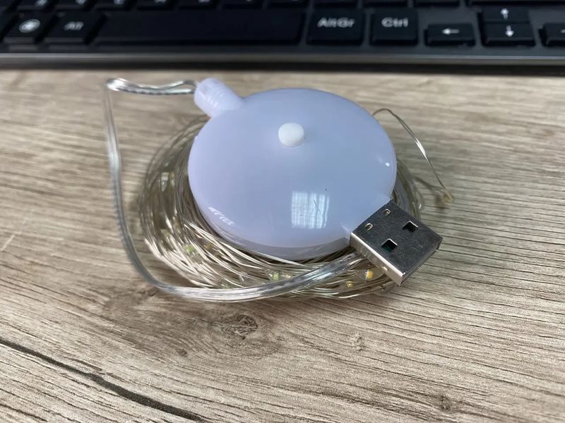 Гірлянда дріт музичний USB теплий білий 10 м SF-3 2431206570 фото