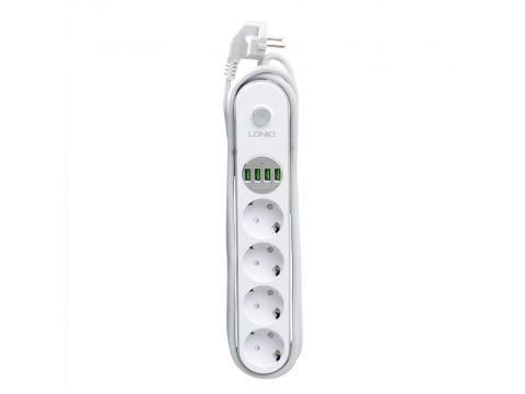 Мережевий фільтр подовжувач USB-виходів 4x220V і 4xUSB довжина 2 м. LDNIO SE4432 1004255875 фото