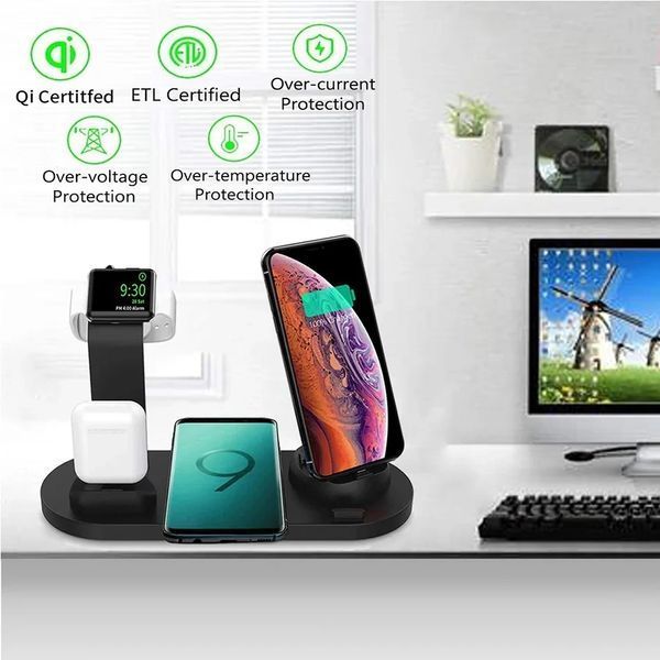 Бездротова зарядна станція 3in1 Wireless charger 10 вт. 2141197464 фото