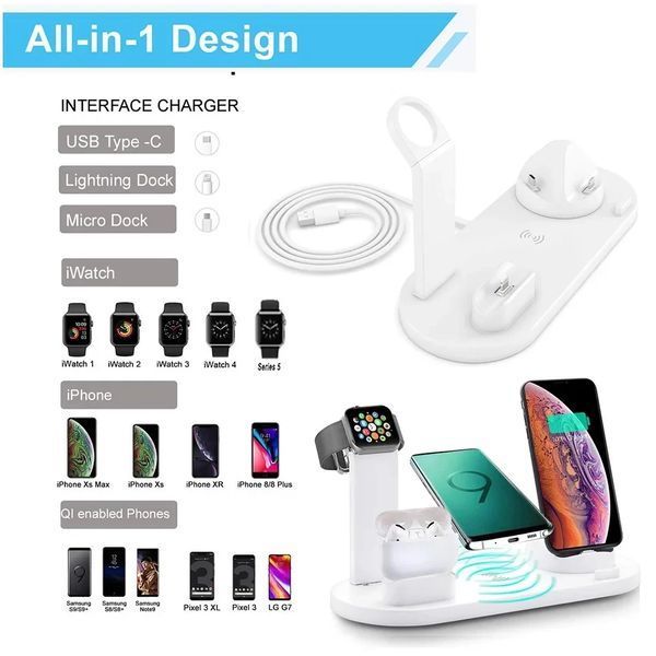 Бездротова зарядна станція 3in1 Wireless charger 10 вт. 2141197464 фото
