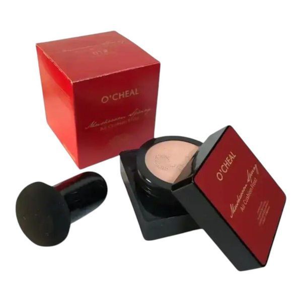 Кушон для обличчя + спонжик Beauty Linasi Red O'CHEAL, Натуральний відтінок/Тональний крем/ Крем пудра 2566378027 фото