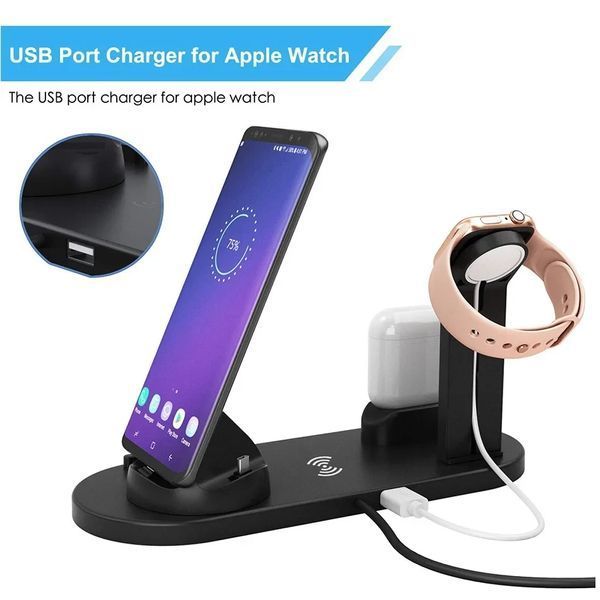 Бездротова зарядна станція 3in1 Wireless charger 10 вт. 2141197464 фото