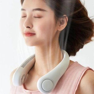 Вентилятор на шию NECK FAN VT-1010 портативний з акумулятором 4000 мА&middot;год + 3 режими обдування 5 Вт 2217484085 фото