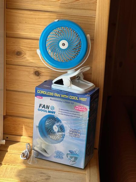 Портативний настільний мінівентилятор Moltis на прищіпці Mini Fan WX 6503 ABS-пластик Blue 2241558958 фото