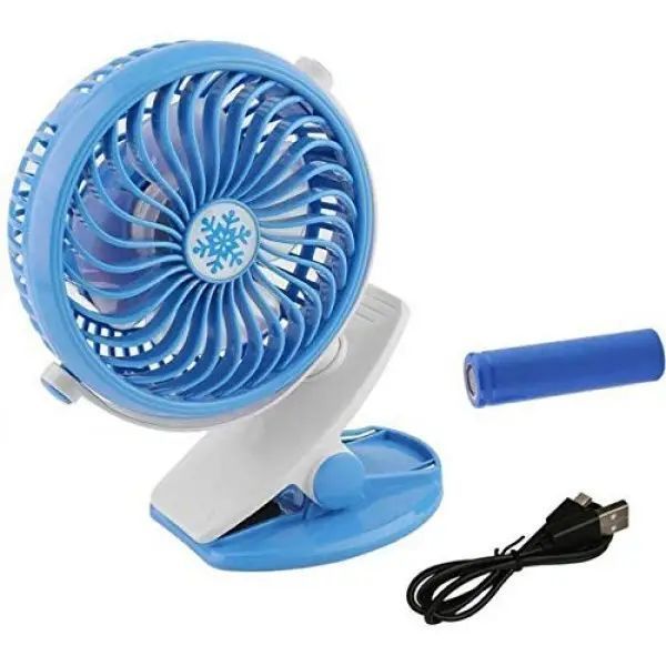 Портативний настільний мінівентилятор Moltis на прищіпці Mini Fan WX 6503 ABS-пластик Blue 2241558958 фото
