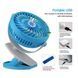 Портативний настільний мінівентилятор Moltis на прищіпці Mini Fan WX 6503 ABS-пластик Blue 2241558958 фото 8
