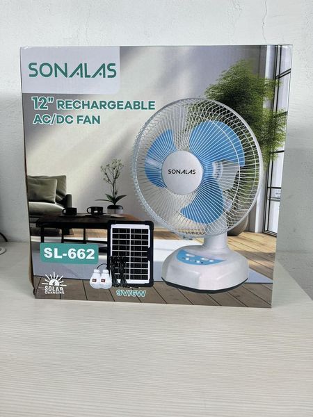 Портативний акумуляторний вентилятор із сонячною батареєю SONALAS SL-662 2617155110 фото