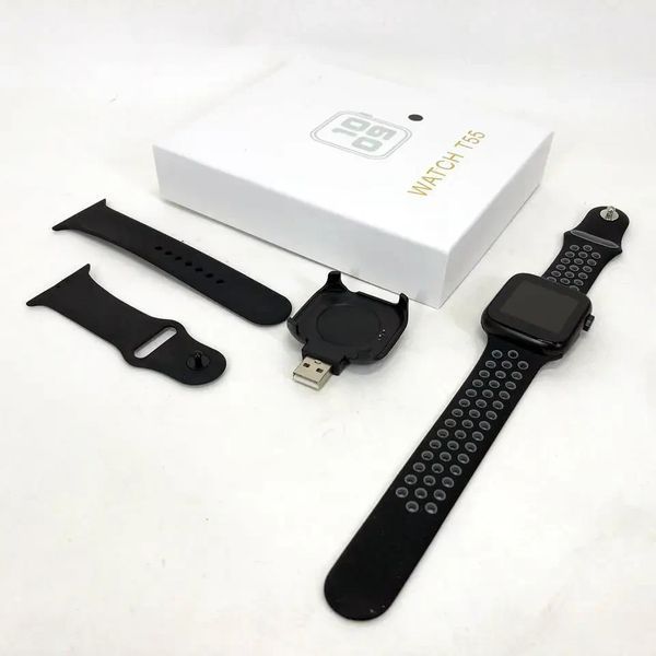 Розумний смарт-годинник Smart Watch T55 з 2 ремінцями, підтримка дзвінків, спортивні режими, вологозахист ip 67 NBM 2183026700 фото