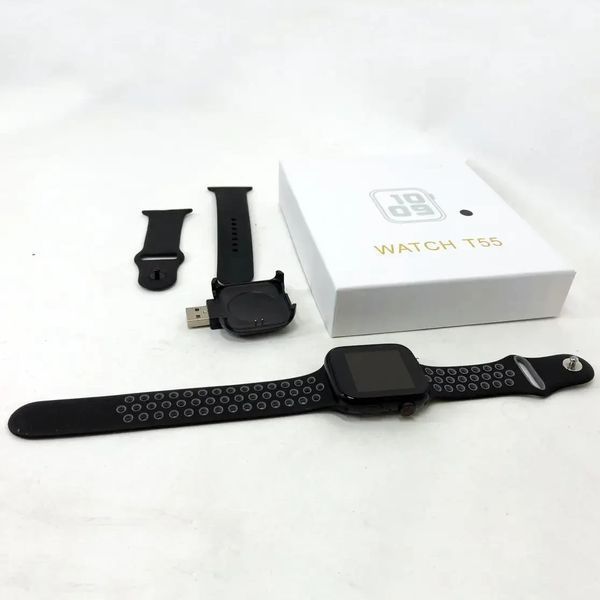 Розумний смарт-годинник Smart Watch T55 з 2 ремінцями, підтримка дзвінків, спортивні режими, вологозахист ip 67 NBM 2183026700 фото