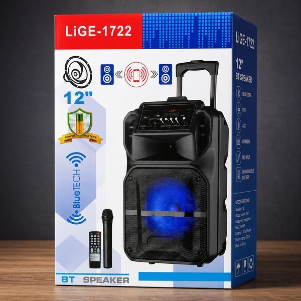 Акустична система LiGE-1722 акумулятор Bluetooth з мікрофоном 3042884186 фото