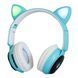 Бездротові навушники "Кошичі вушка" CatEar ST77M з підсвіткою RGB Bluetooth MP3 плеєр Blue 2048940005 фото 1